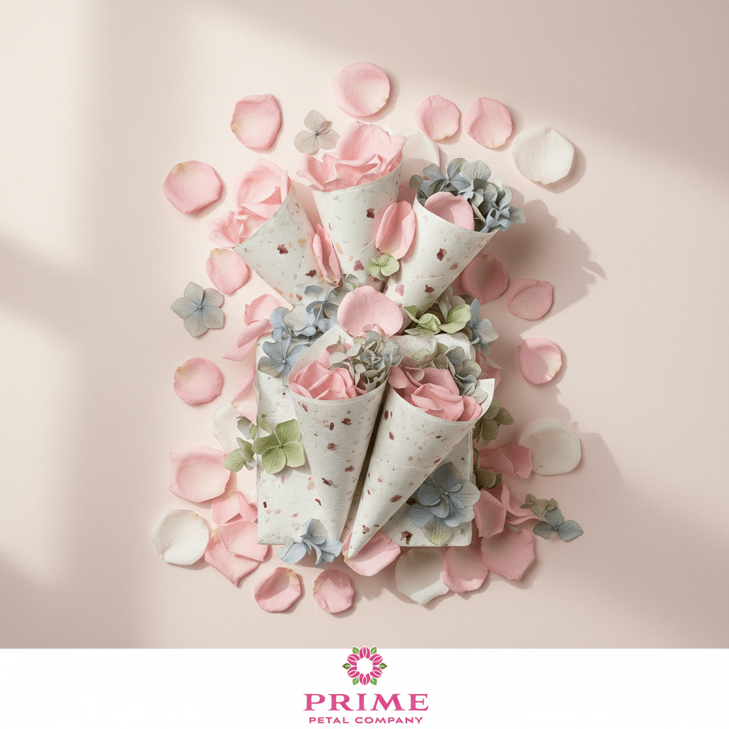 Curated wedding petal kits and cones – Wedding Day Essentials by Prime Petal Company