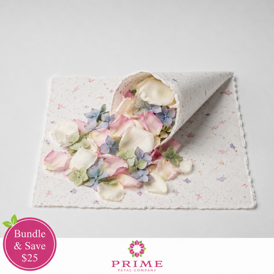 Ever After Blend™ Aisle Runner Kit – Bulk Petals & Petal Cones for Weddings