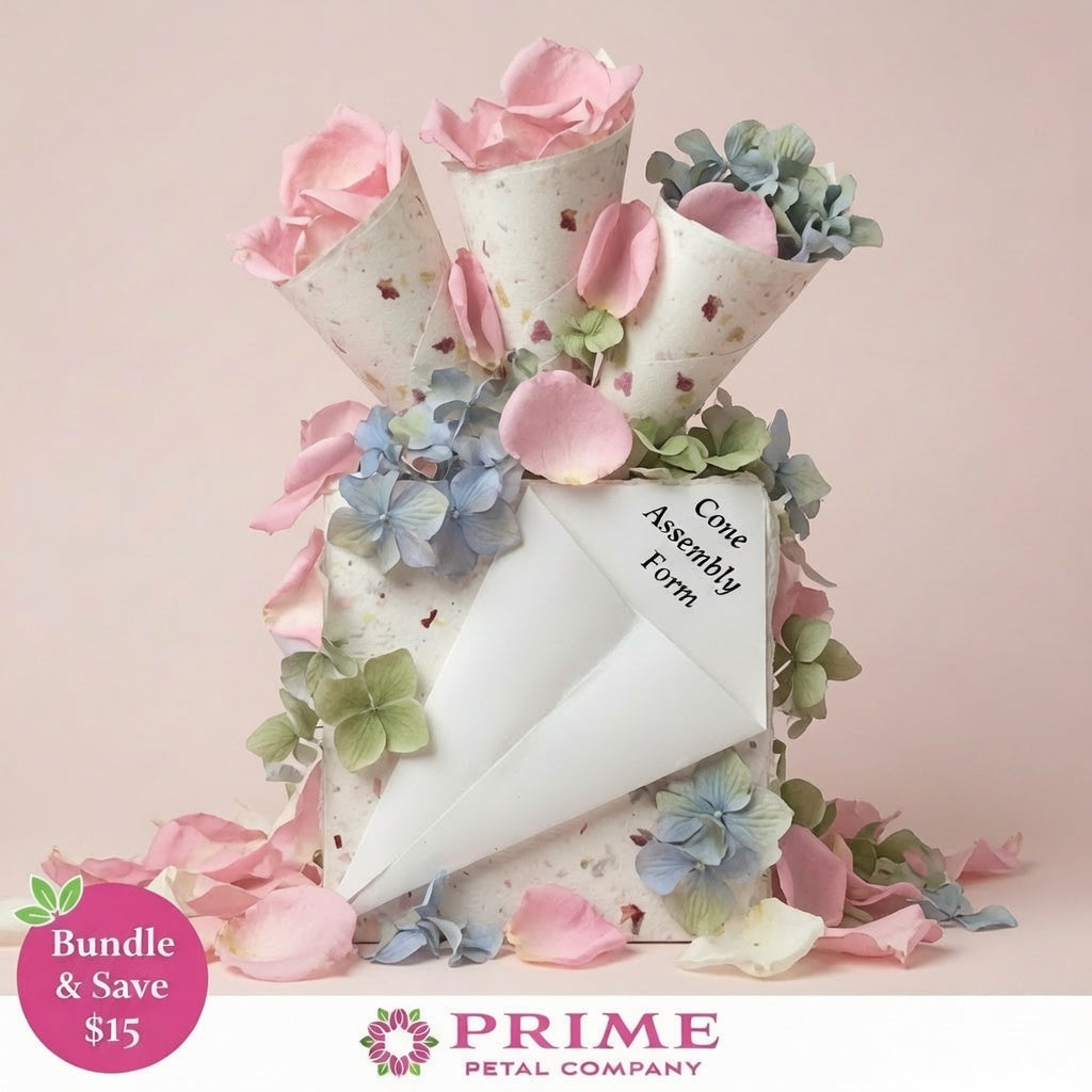 Ever After Blend™ Complete Wedding Petal Kit – 25 Cups Petals & 20 Cones