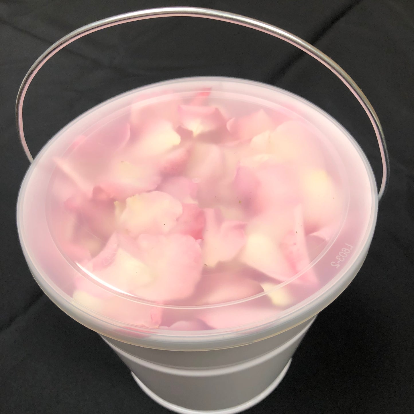 Flower girl petal pail with real rose petals for weddings – Prime Petal Company