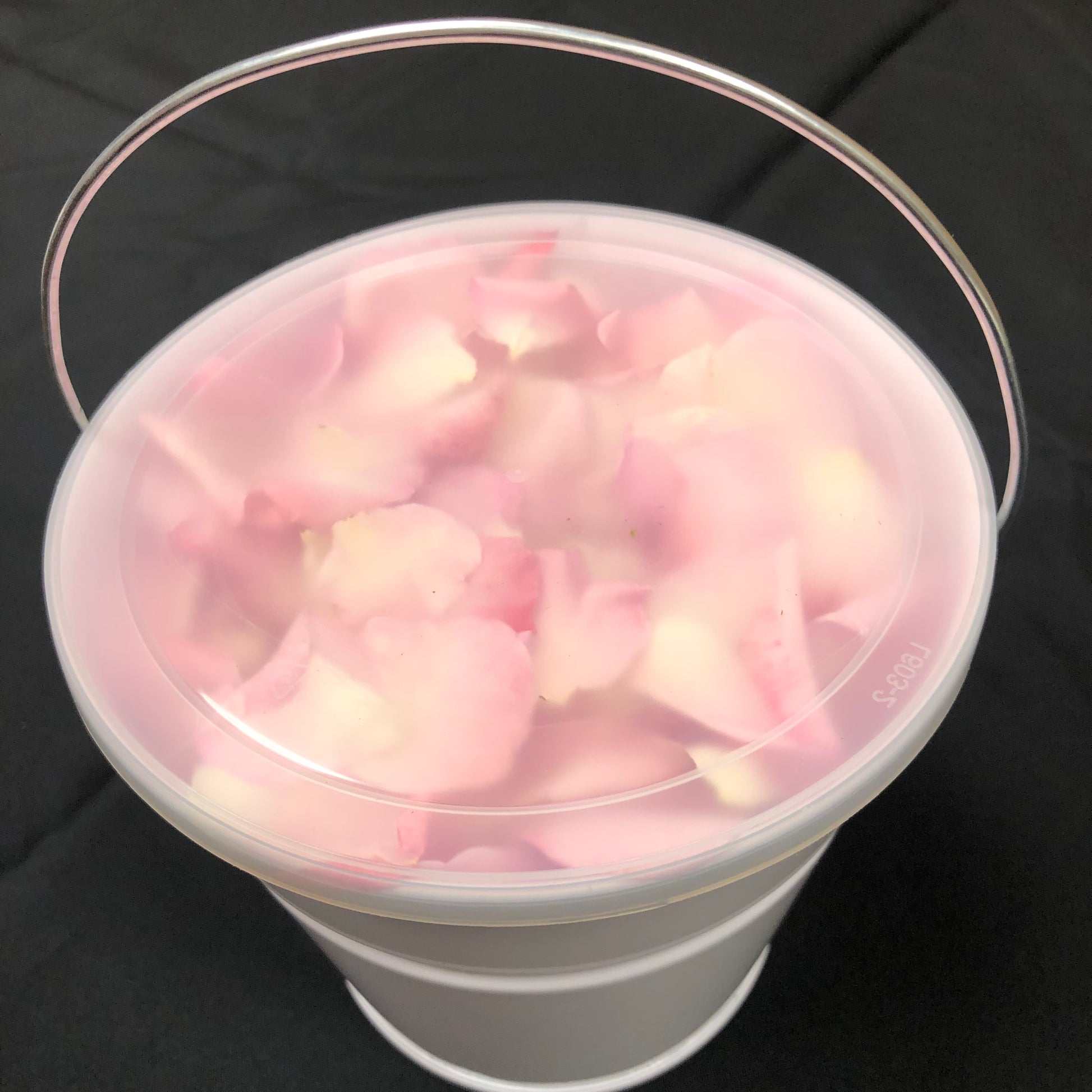Flower girl petal pail with real rose petals for weddings – Prime Petal Company