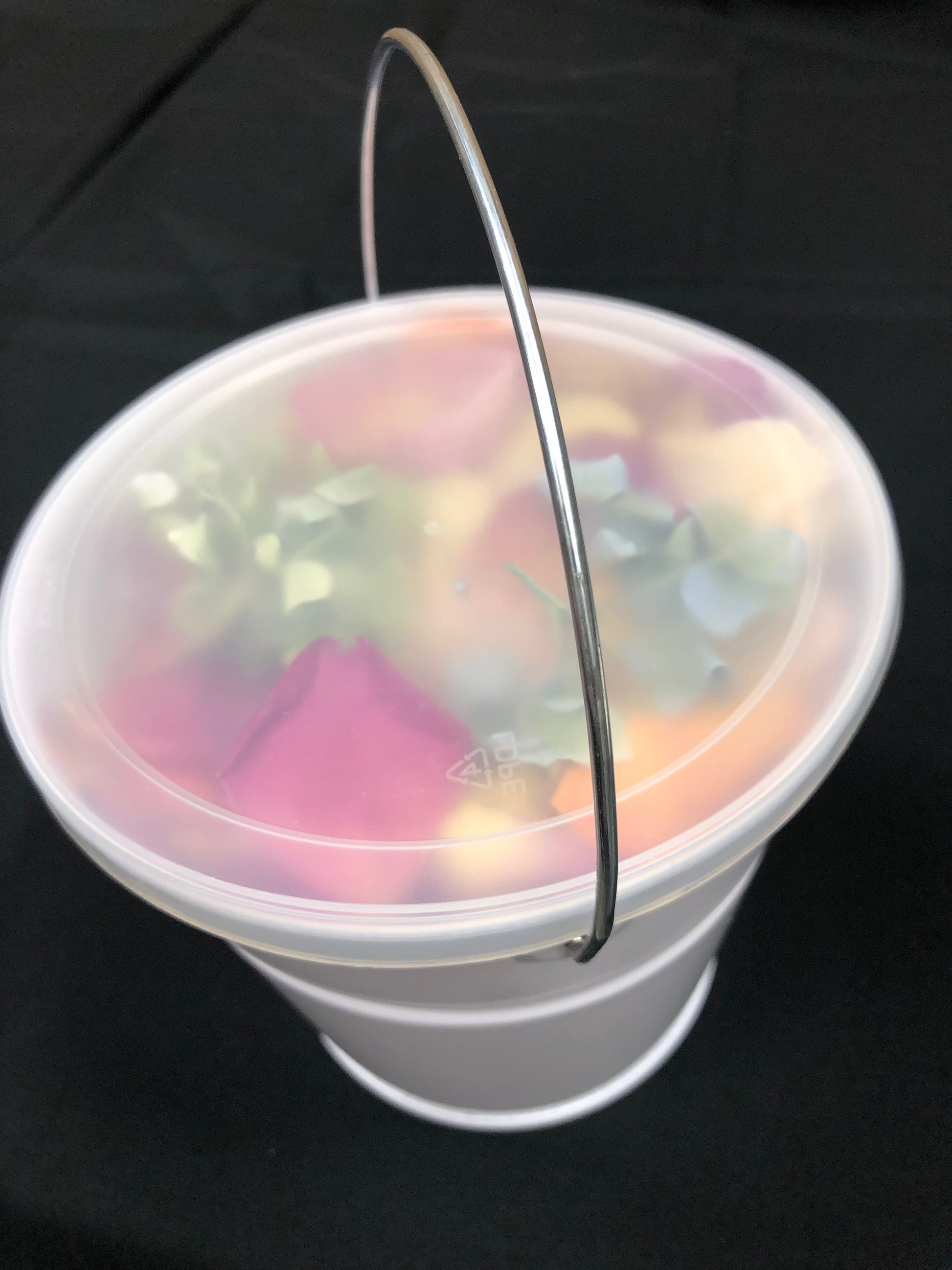 Flower girl petal pail with real rose petals for weddings – Prime Petal Company