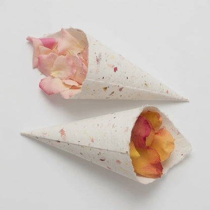 Wildflower Seed Floral Petal Cones – Ready-Made Set of 10